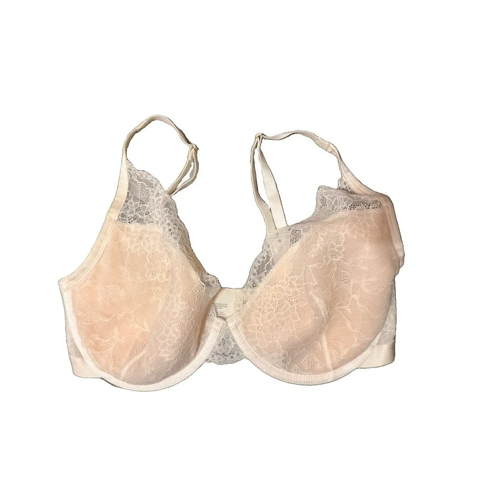 Soma Bra 36DD Beige Lightest Lift Lace Plunge Underwire 032201 NWOT